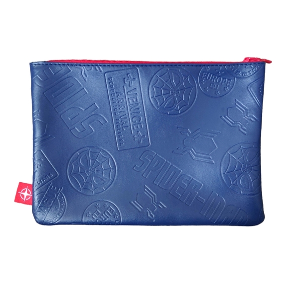 Marvel Spiderman Far from Home Blue Clutch Zippered Bag - Picture 1 of 7